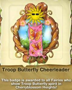 Troop Butterfly Cheerleader badge