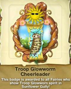 Troop Glowworm Cheerleader badge