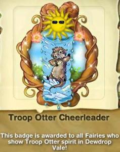 Troop Otter Cheerleader badge