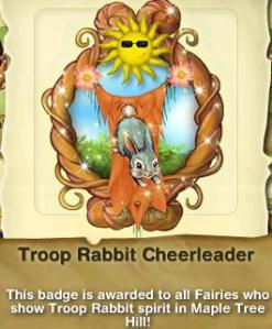 Troop Rabbit Cheerleader badge