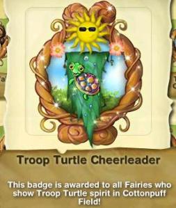 Troop Turtle Cheerleader badge